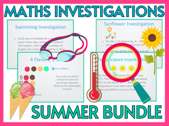 Summer Maths Investigations Bundle