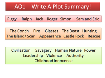 Lord of the Flies Revision Workshop