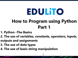 Python Programming for GCSE #1 | Teaching Resources