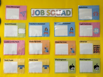 Classroom Jobs Display