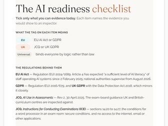 School AI Readiness Checklist: 35 items
