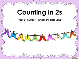 Counting in 2s - Socks on the Line