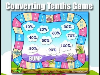 Fractions & Decimals Game - Converting Tenths BUMP