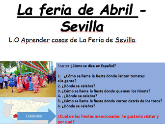 GCSE Spanish Fiestas La Feria de Sevilla
