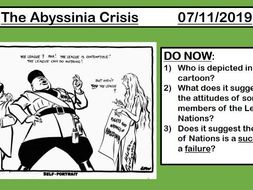 Abyssinia Crisis Lesson AQA GCSE Conflict and Tension Teaching Resources