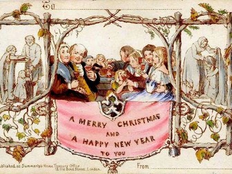 English Non-Fiction  KS2 / KS3 'The First Victorian Christmas Card' Comprehension and writing tasks