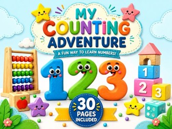 3D Clay Effect Toddler Math Busy Book | Numbers Tracing Worksheets PDF (Ages 2-5)