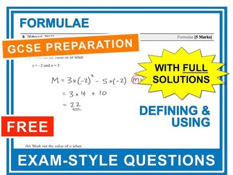 GCSE 9-1 Exam Question Practice (Formulae)