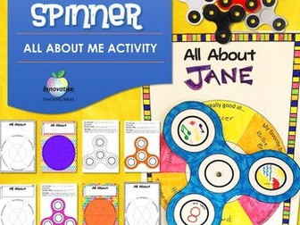 Fidget Spinner All About Me Editable Activity - Back to School