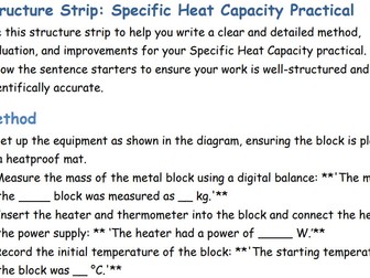 AQA GCSE Physics Specific Heat Capacity Practical