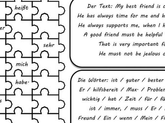 Puzzle - Freund - Friend - German