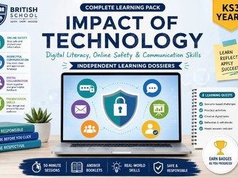 Year 7 Computing Impact of Technology Bundle | Digital Literacy, Cyberbullying, Online Safety...