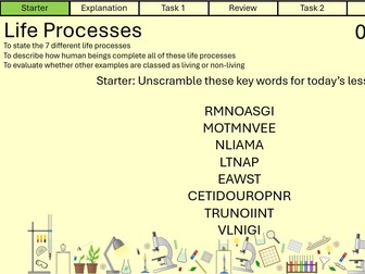 KS3 Life Processes Lesson