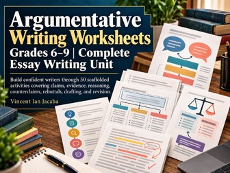 Argumentative Writing & Argument Analysis Worksheets Grades 6–12 | Claims, Evidence & Reasoning