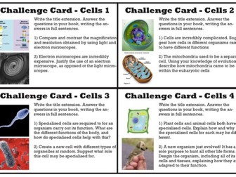 B1 Cells Challenge Cards GCSE Biology AQA