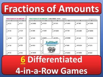 Fractions of Amounts Games