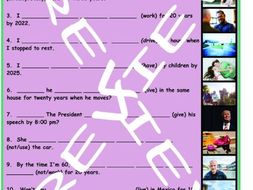 Future Perfect Continuous Tense 3 Photo Worksheet Set