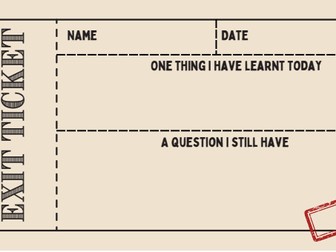 Exit Ticket