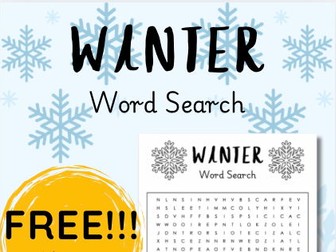 Winter Word Search (Wordsearch)