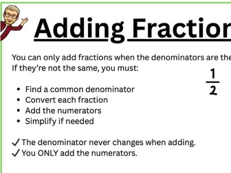 Adding Fractions - Year 6