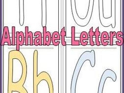 A4 Alphabet Letters in Colour and Black and White | Teaching Resources