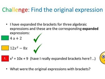 Presentation - Quadratic Expressions and Equations Introduction (Crossover)