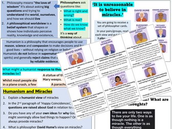 Miracles in Humanism and Philosophy KS3 RS