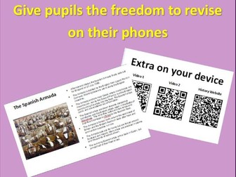 QR Code GCSE History Revision Cards (Early Elizabethan England)