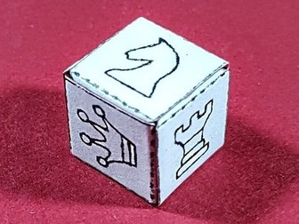 Chess Die Net - D6 cube - A4