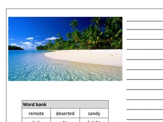 Desert Island Setting Description Worksheet KS1
