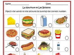 French Food (Fruits et Légumes) Worksheets for Distance Learning.