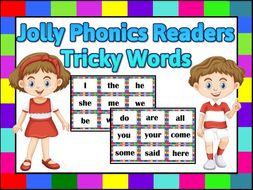 Jolly Phonics Tricky Words Flashcards | Teaching Resources