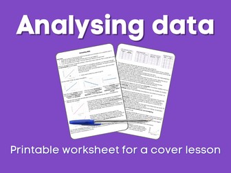 Analysing data Cover lesson