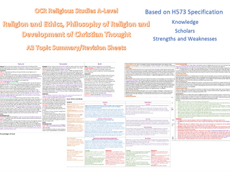 OCR A-Level Religious Studies: Religion and Ethics, Philosophy of Religion and Development in Christian Thought
