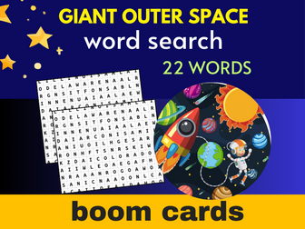 GIANT OUTER SPACE 22 WORD SEARCH