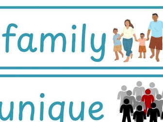 Vocabulary Labels for My Family theme