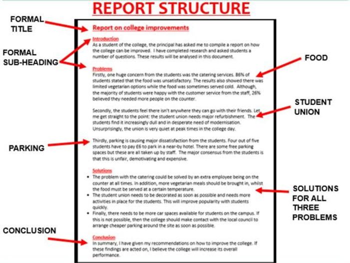 Writing a report language