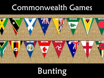 Commonwealth Games 2022 Birmingham Bunting Display