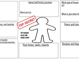 Spy (Secret Agent) Alias Cover Character Planning Sheet | Teaching ...