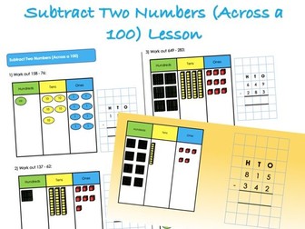 Year 3 Addition and Subtraction - Subtract Two Numbers (Across a 100) Lesson