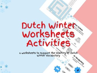 Dutch Winter Worksheets Activity