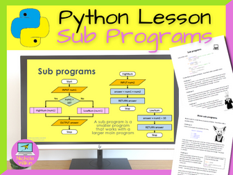 Python Subprograms Lesson