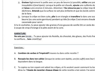 FRENCH_Customs & Traditions_La Chandeleur_Recipe for Crêpes_Imperatives