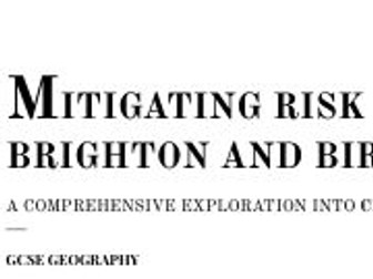 GCSE Geography Fieldwork Example (Brighton & Birling Gap)