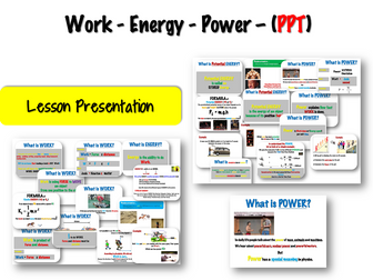 WORK - ENERGY - POWER – Lesson Presentation (PPT)