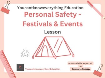 Personal Safety - Festivals & Events PSHE