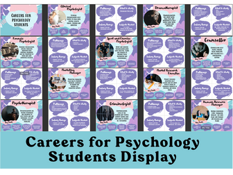 Psychology Careers Display - 13 Careers for Psychology Students