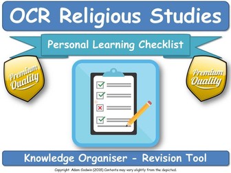 Buddhism PLC AS RS- Personal Learning Checklist - Buddhist Philosophy [New Sp] Religious Studies OCR