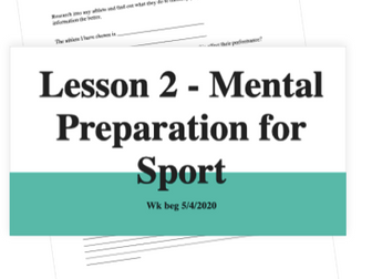 Edexcel 1-9 GCSE PE - Sport Psychology - Mental Preparation