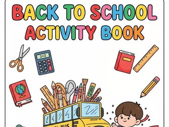 Back to School Activity Activities : spot-the-difference games, and coloring fun